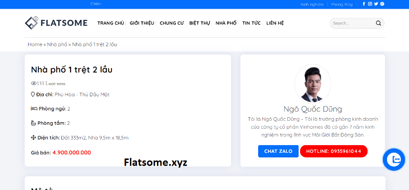 Full code Landing Page Bất động sản theme Flatsome