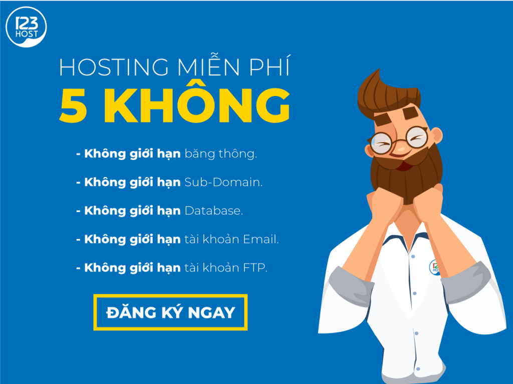 Gói Hosting miễn phí của 123HOST.VN