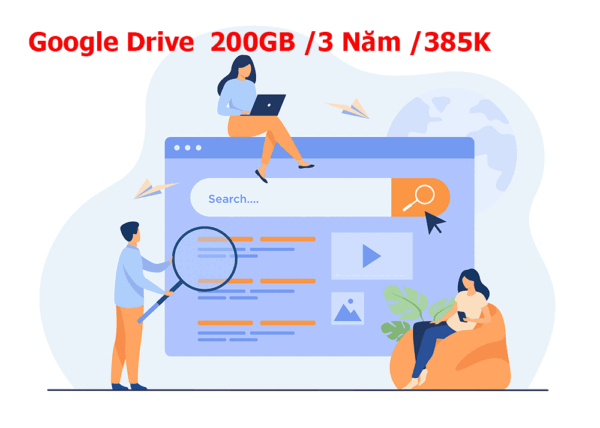 cách đăng ký Google Drive 200GB – 3 Năm giá 385K bằng tài khoản Gmail Mình