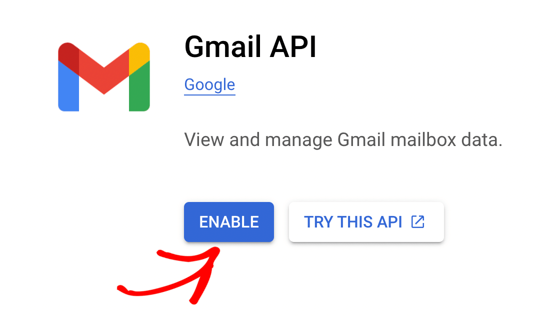 Kích hoạt API Gmail