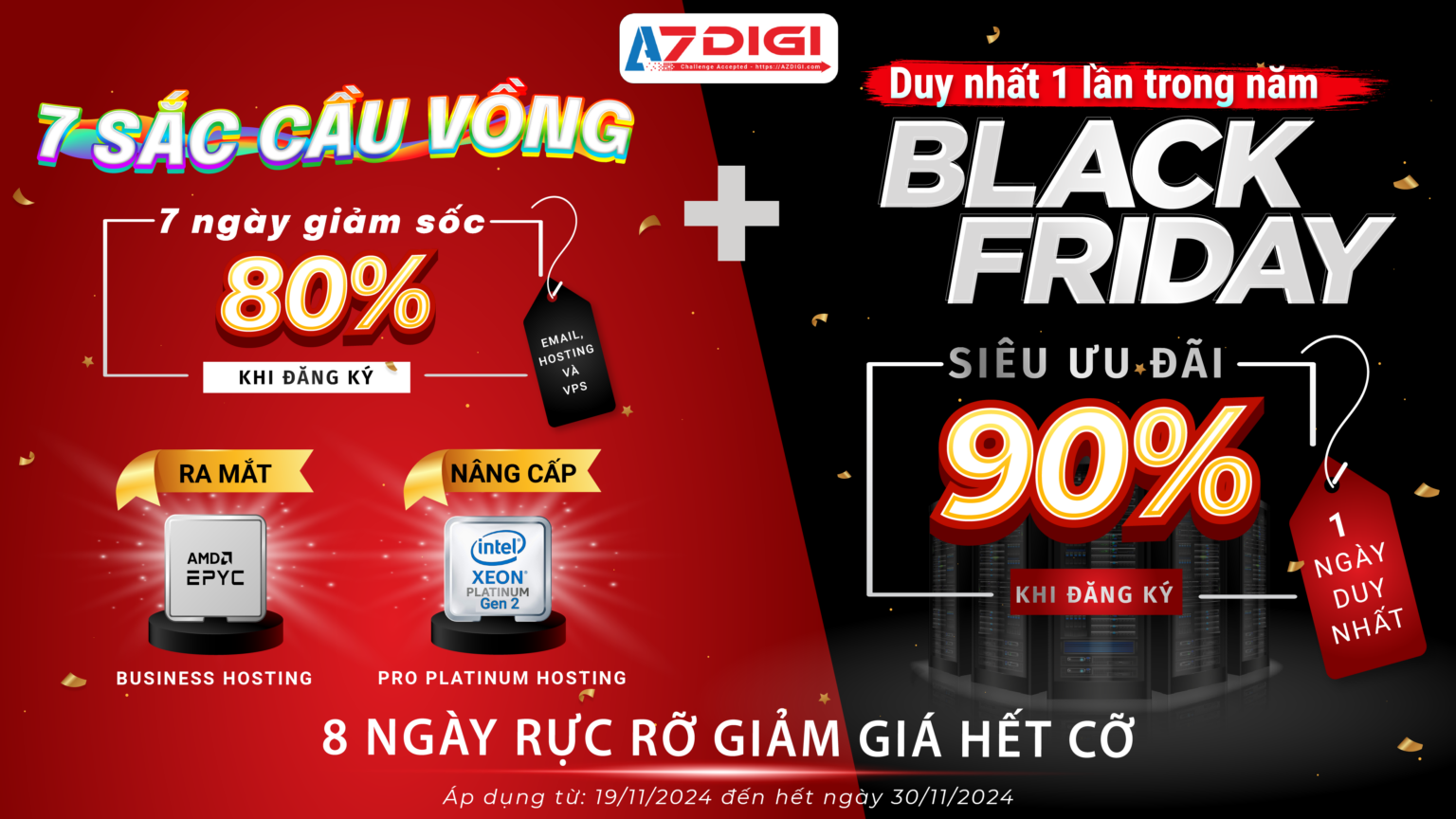 AZDIGI Friday 2024 với 8 ngày giảm giá cực mạnh!