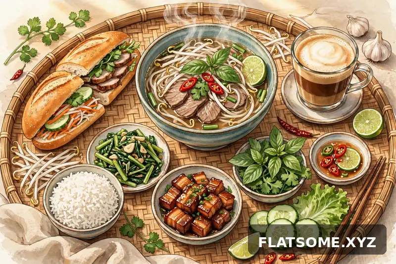 Prompt AI vẽ phở, bánh mì, cà phê trứng chuẩn vị Việt