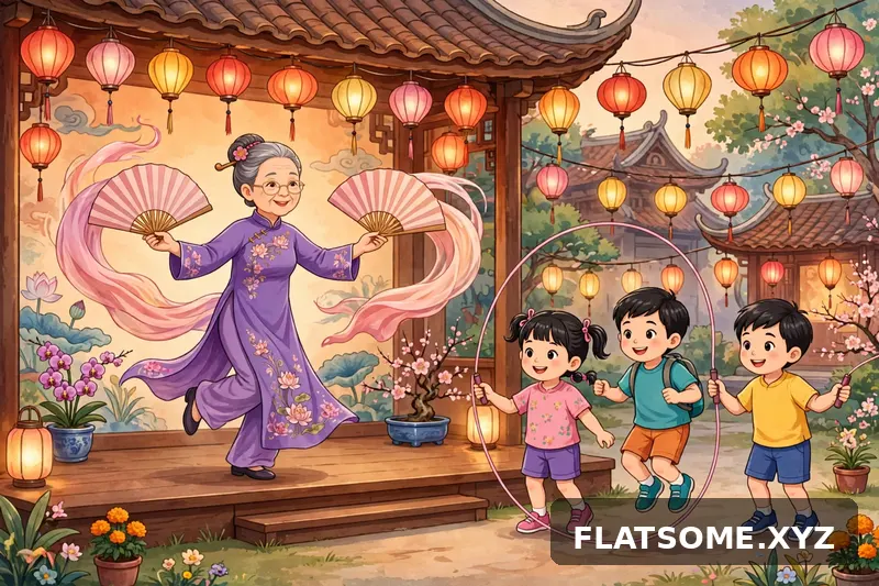 8 Prompt AI Tạo Video Múa Quạt, Nhảy Dây Nghệ Thuật Dân Gian (2026)